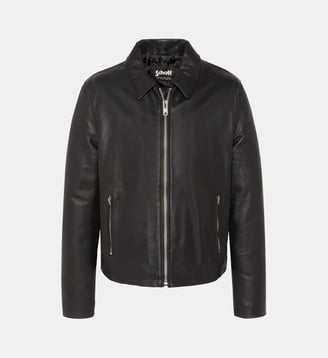 Blouson casual, cuir d'agneau - Schott - Noir