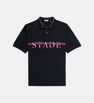 Polo manches courtes maille piquée Stade Toulousain - Serge Blanco - Noir