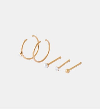 Set de 5 piercings nez studs et anneaux en acier inoxydable Balaboosté