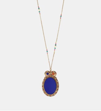 Collier pendentif   - Claudia - Satellite - Bleu