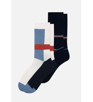 Lot de 2 chaussettes mi-hautes en coton - Le Slip Francais - Bleu givre