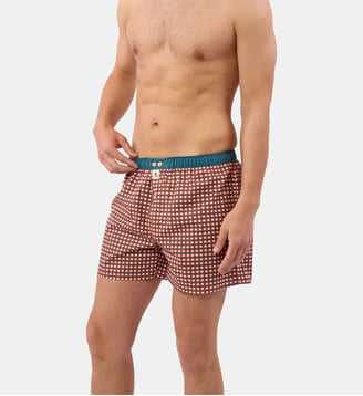 Caleçon Pixel pop en coton biologique - Billybelt - Rouge