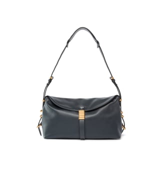 Sac porté épaule moyen saddle bag en cuir - Pinko - Gris