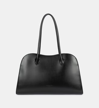 Grand sac cabas épaule Box Hopper en cuir - Lancaster - Noir