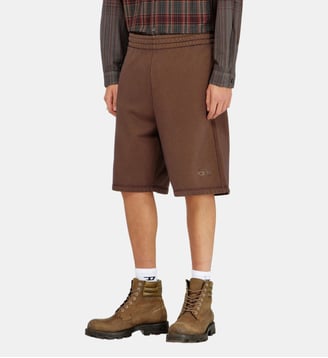 Shorts en molleton avec Ovale D métallique - Diesel - Marron