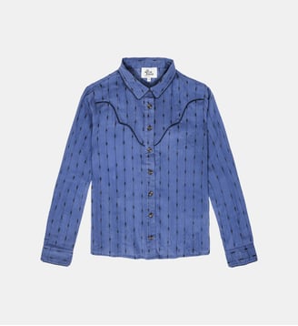CHEMISE imprimé ethnique CARLIAN - La Petite Etoile - Marine