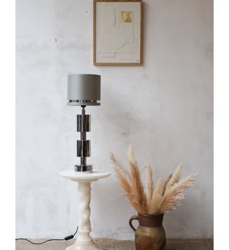 Lampe à poser chromée Julia N°642- Produit chiné - Debongout - Argenté