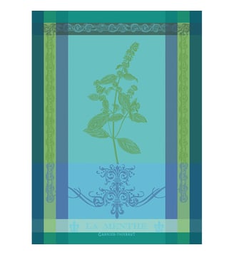 Torchon pur coton - Garnier Thiebaut - Vert