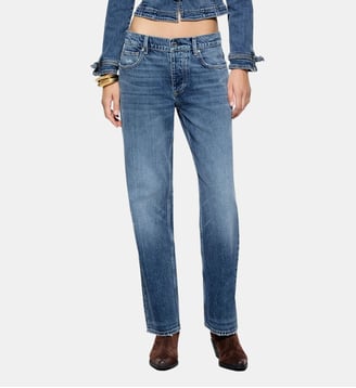 Jeans cropped taille basse - Liu Jo - Denim bleu