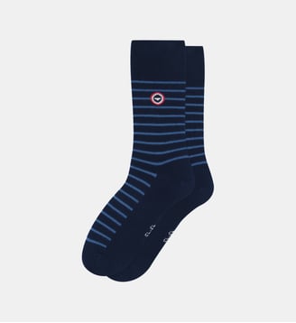 Chaussettes mi-hautes en coton - Le Slip Francais - Bleu