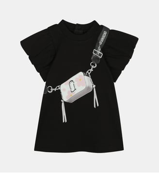 Robe manches courtes en coton - Marc Jacobs Kids - Ivoire pastel