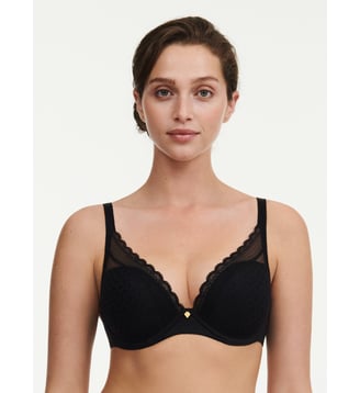 Soutien-gorge coques plongeant en dentelle Chantelle
