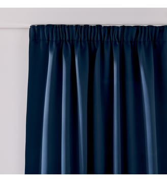 Rideau occultant, à galon fronceur et wave - La Redoute Interieurs - Bleu marine