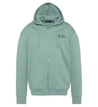 Sweatshirt zippé à capuche - Schott - Kaki