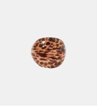 Grosse bague en verre léopard Balaboosté