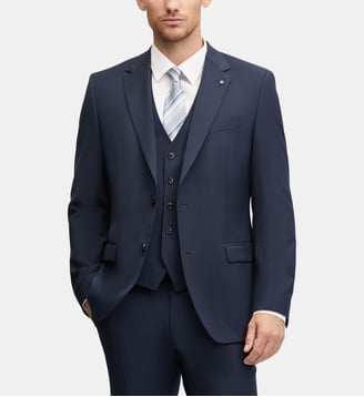 Veste de costume en laine regular Duncan - AMF - Digel - Marine
