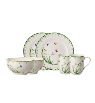 Ens. pr petit-déjeuner, 12 p, pr 4 pers. - Villeroy & Boch - Vert