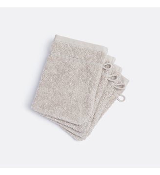 Lot 4 gants de toilette éponge bouclette La Redoute Interieurs