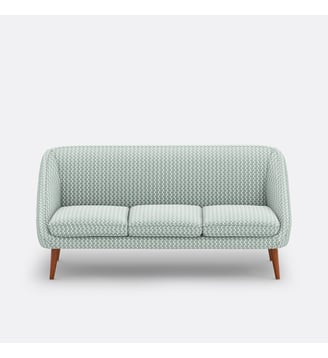 Canapé polyester, 2 ou 3 places - La Redoute Interieurs - Céladon et blanc