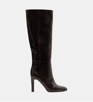 Teresa - Bottes En Cuir Imprimé Expresso Parallèle
