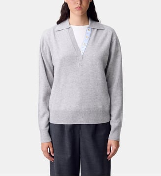 Pull polo laine - Claudie Pierlot - Anthracite