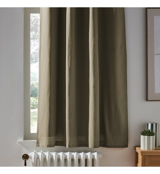 Rideau radiateur occultant coton oeillets - La Redoute Interieurs - Kaki