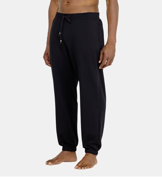 Pantalon de jogging en mélange de coton gratté - Diesel - Noir