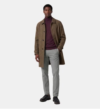 Manteau Dante chevron - Serge Blanco - Marron