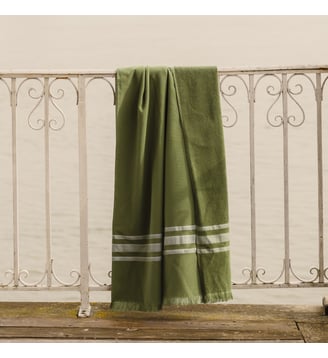 Fouta éponge en coton, ESPRIT FOUTA Blanc Cerise