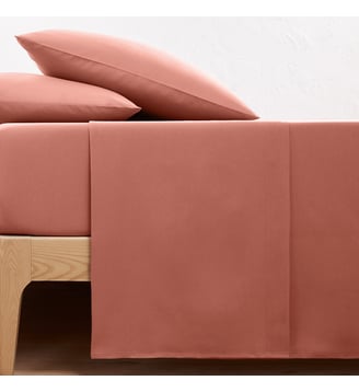 Drap plat uni en coton biologique La Redoute Interieurs