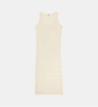 Robe Casilda en lin à rayures - Ines de la Fressange Paris - Écru