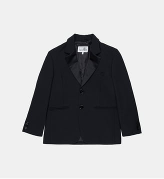 Veste blazer avec logo imprimé - MM6 Maison Margiela - Noir