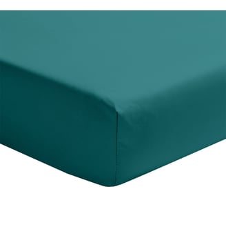 Drap housse uni en percale de coton, bonnet de 30cm, PREMIÈRE Essix
