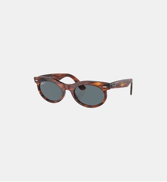 Lunettes de soleil Ovale RB2242 Wayfarer Oval - Ray Ban - Rayé havana