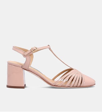 Sandale racine - cuir vernis - Charles Kammer - Violet et rose