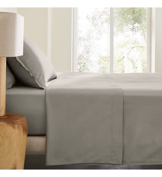 Drap plat en satin de coton lavé 200 fils AM.PM
