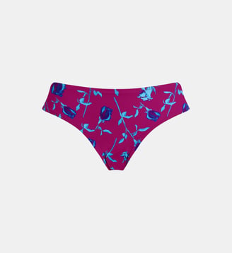 Bas de maillot de bain culotte midi Roses - Vilebrequin - Pourpre