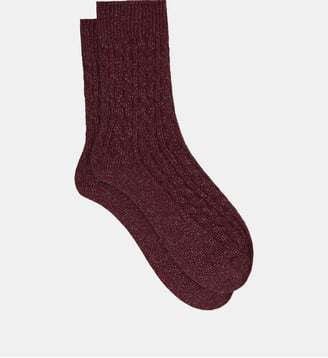 Chaussettes mi-hautes côtelées La Mode - Dim - Figue