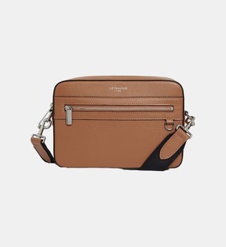 Petite sacoche Emile en cuir grainé - Le Tanneur - Beige foncé