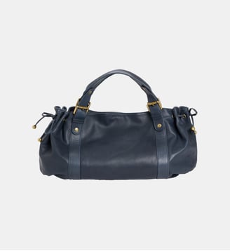 sac à main en cuir - 24h - Gerard Darel - Bleu marine