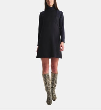 Robe Polly en laine - Ines de la Fressange Paris - Bleu foncé