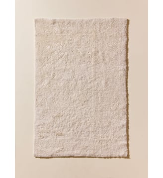 Petit tapis poils longs pure laine - Cyrillus - Beige clair uni