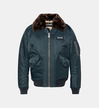 Blouson pilote - Schott - Bleu marine
