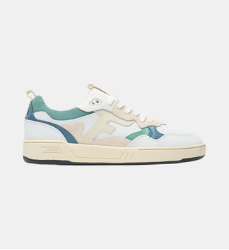 Baskets basses cuir suede DAHLIA - Faguo - Bleu ciel