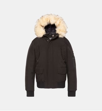 Blouson à capuche avec fausse fourrure amovible enfant - Schott - Noir