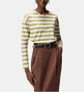 Pull en jersey rayé avec col structuré - Pinko - Multicolore