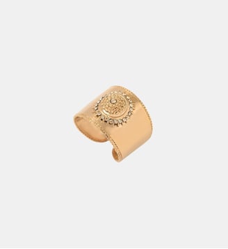 Bague large ajustable   - Farah - Satellite - Doré
