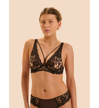 Soutien-gorge triangle avec armatures - Light Tatoo - Simone Pérèle - Noir tatoo