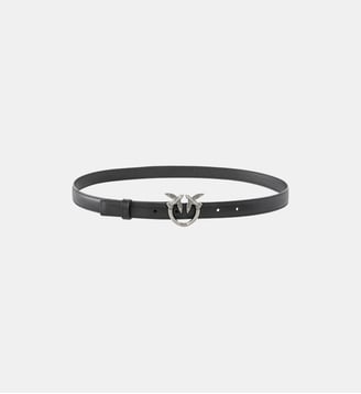 Fine ceinture love birds en cuir 2cm Pinko