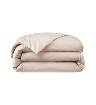 Housse de couette en percale de coton - Desforges - Gris perle